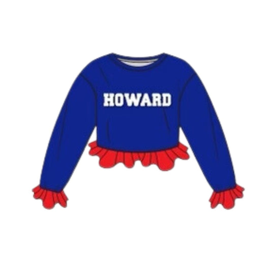 Howard University Crop Crochet Sweatshirt