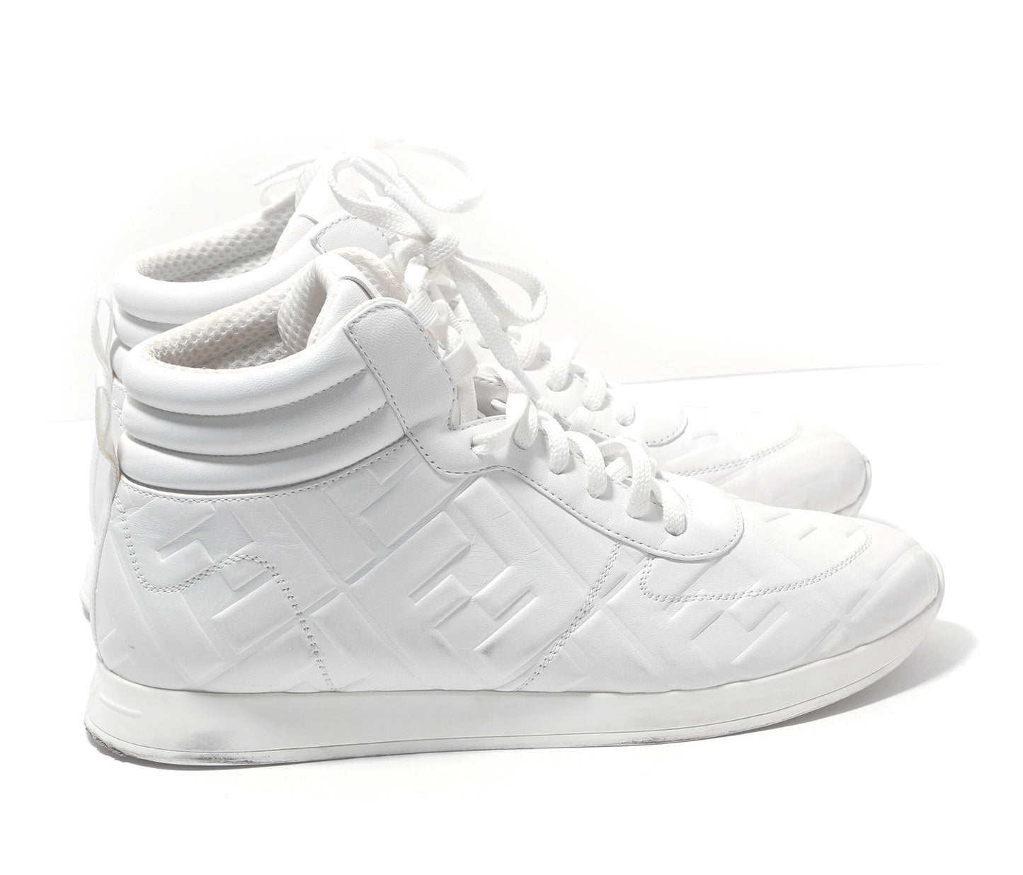 Fendi High Top Logo Sneakers