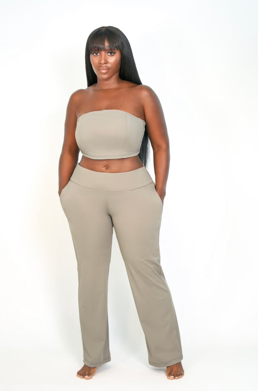 Taupe Yoga Pant Set