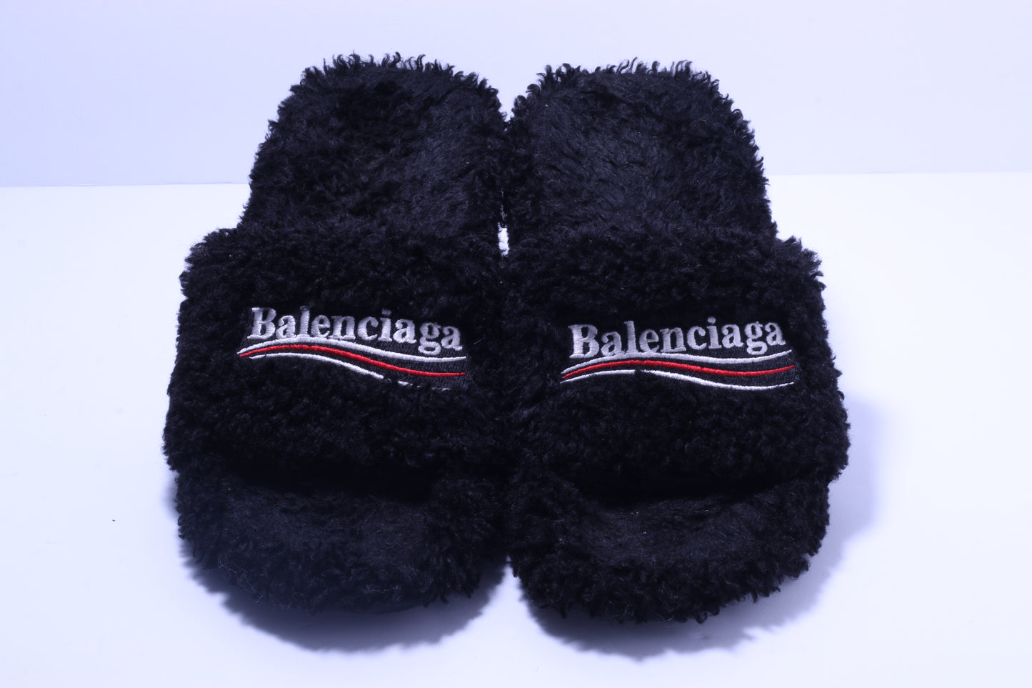 Balenciaga Fuzzy Mule - Black 38