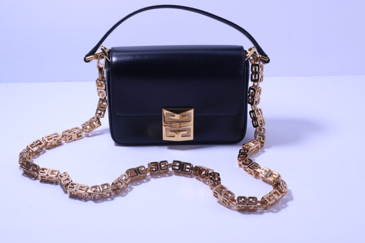 Givenchy 4G Mini Black Bag Gold Chain