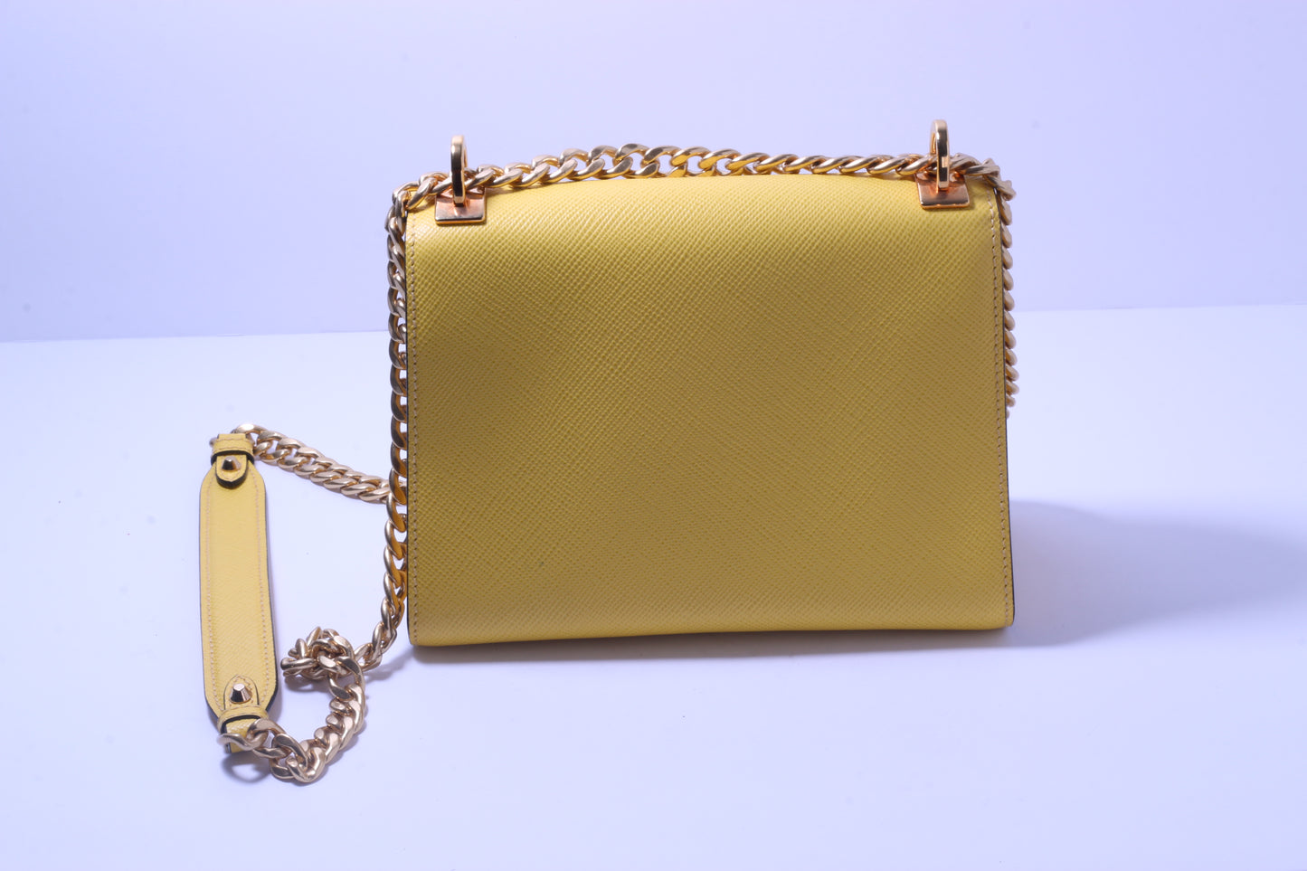 Prada Envelope Flap Chain Shoulder Bag Yellow