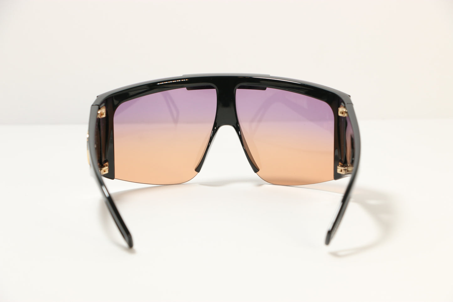 Versace Black/ Purple/Clear  Plastic Shield Sunglasses