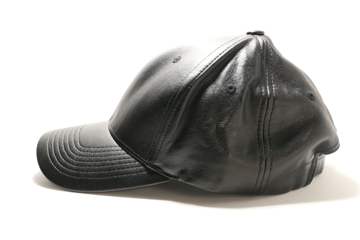 Leather Fitted Hat